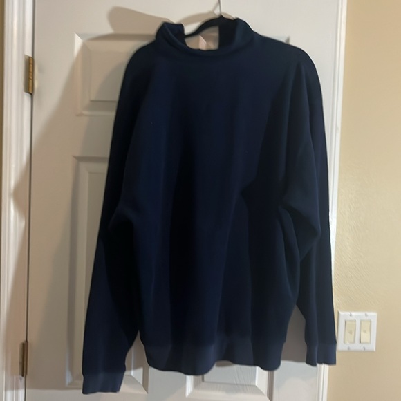 NAVY BLUE | VINTAGE OVERSIZED ATHLETIC FLEECE QUATER ZIP SWEATER | GAP | XXL | - Picture 2 of 6